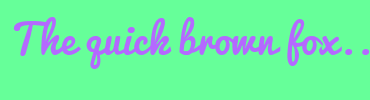 Image with Font Color B469FF and Background Color 66FF99